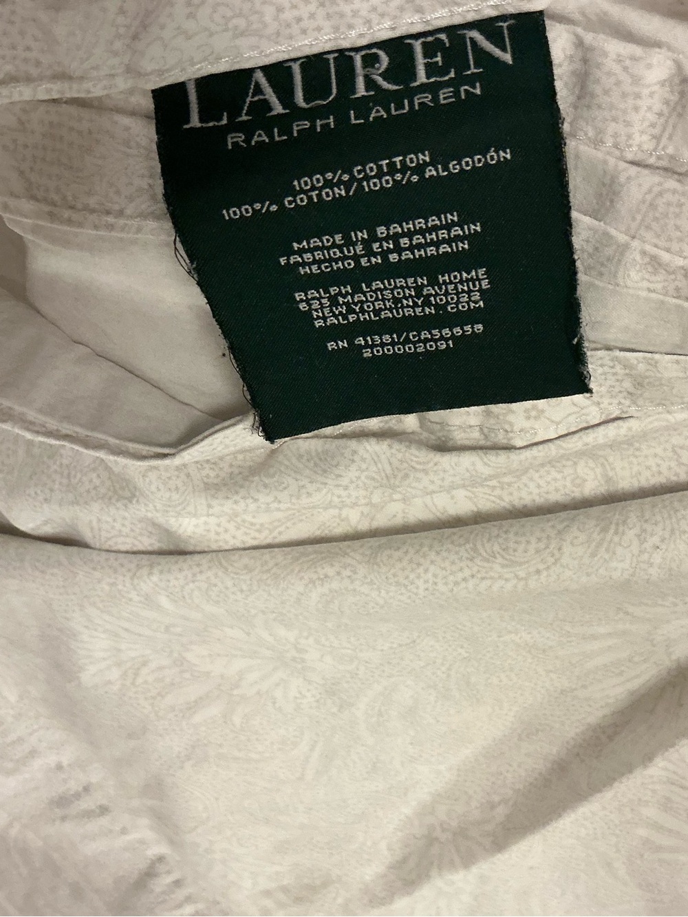 Ralph Lauren Flat Sheet